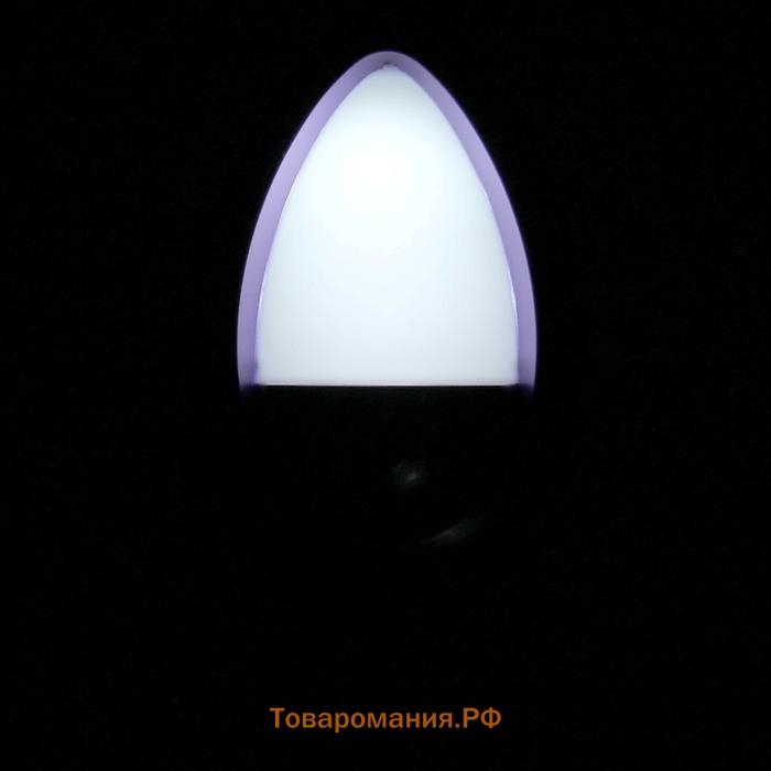 Ночник "Светлячок" с датчиком освещения, 3_LED х 1 Вт, 10 см (220В) фиолет. RISALUX