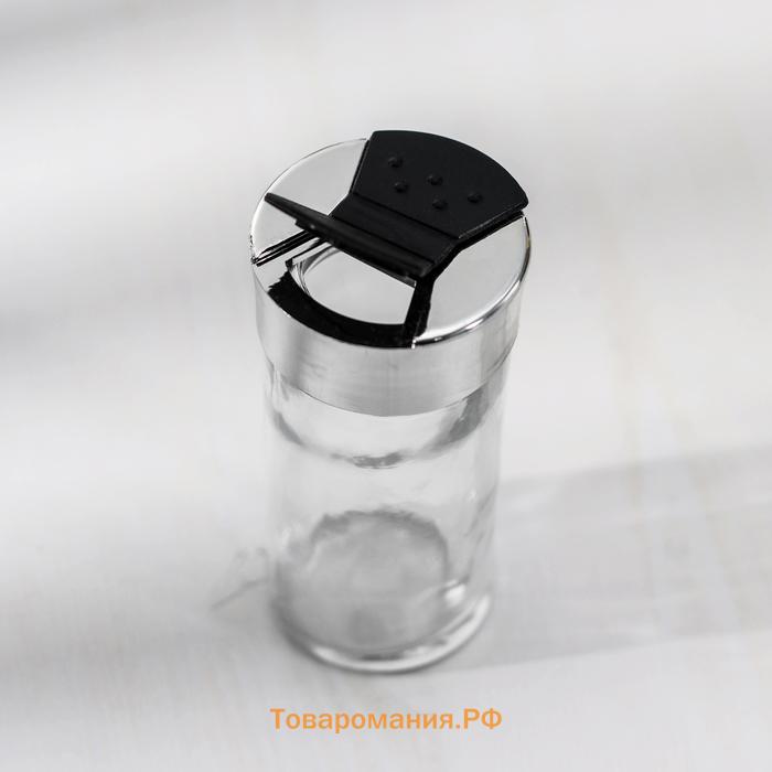 Солонка  «Классик», 140 мл, 4×5×10.5 см, стекло