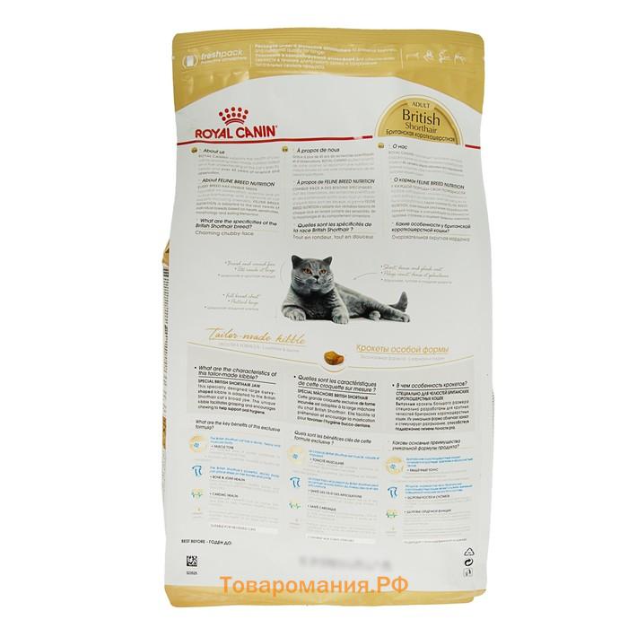 Сухой корм RC British Shorthair для британских кошек, 4 кг
