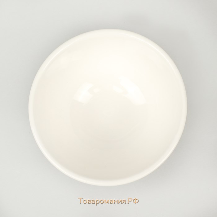 Салатник фарфоровый толстостенный White Label, 170 мл, d=10 см, цвет белый