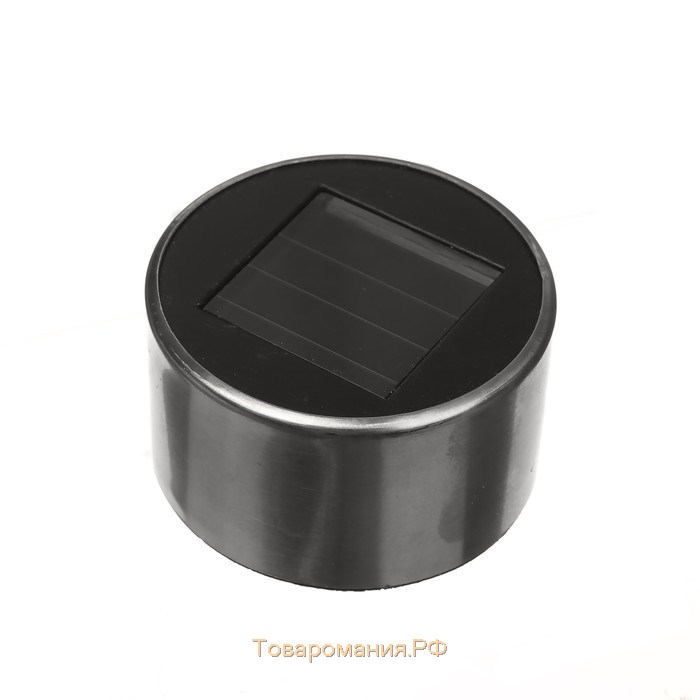 Садовый светильник на солнечной батарее «Металлический цилиндр», 4.5×30×4.5 см, 1 LED, свечение белое