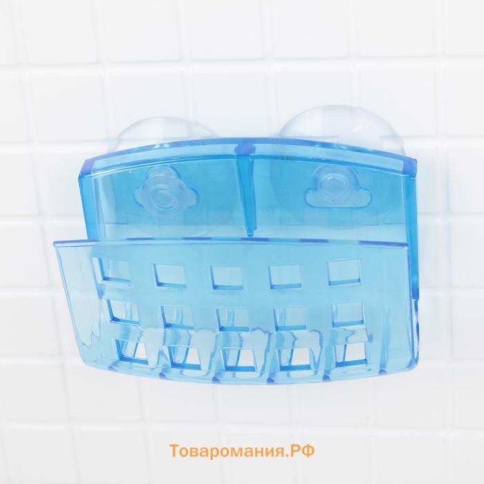 Мыльница настенная на присосках Bath Collection, 9,5×5×6 см, цвет МИКС