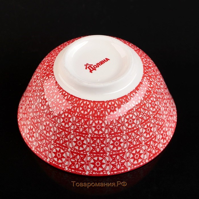 Салатник керамический «Джавлон», 350 мл, d=12 см, цвет красный
