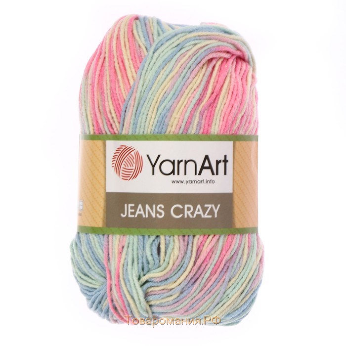 Пряжа "Jeans crazy" 55% хлопок, 45% акрил 160м/50гр (7205  принт)