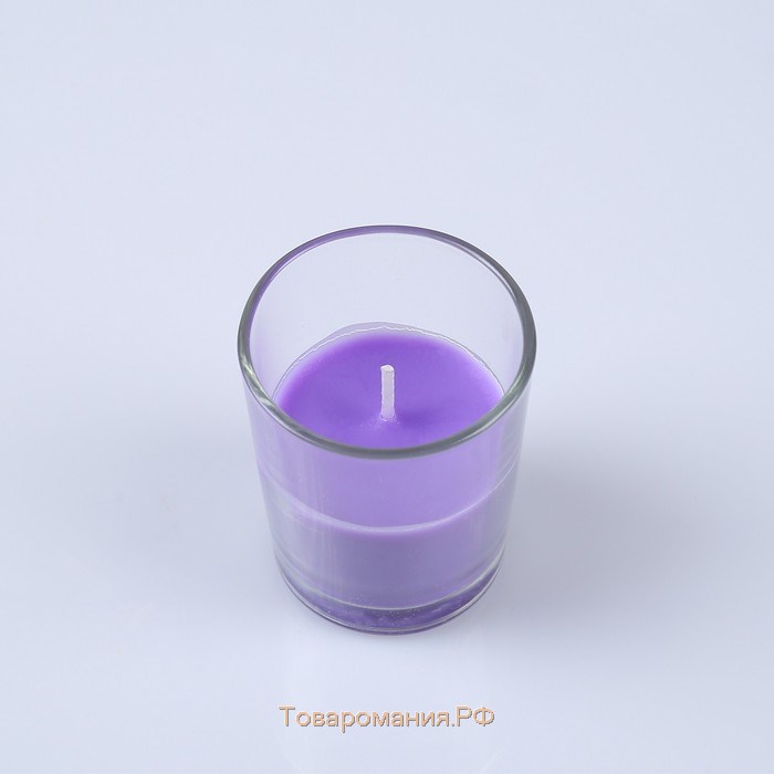 Свеча  ароматическая в стекле 5х6см, лаванда