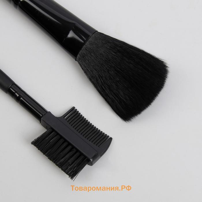 Набор кистей для макияжа, 5 предметов, чёрный
