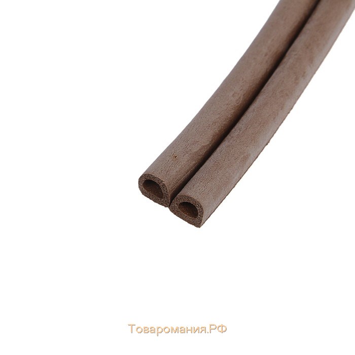 Уплотнитель резиновый ТУНДРА, профиль D, размер 9х8 мм, коричневый, в упаковке 6 м