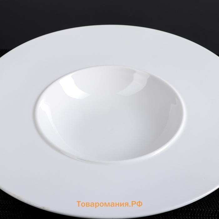 Тарелка Wilmax, 280 мл, d=28 см, фарфор, белая