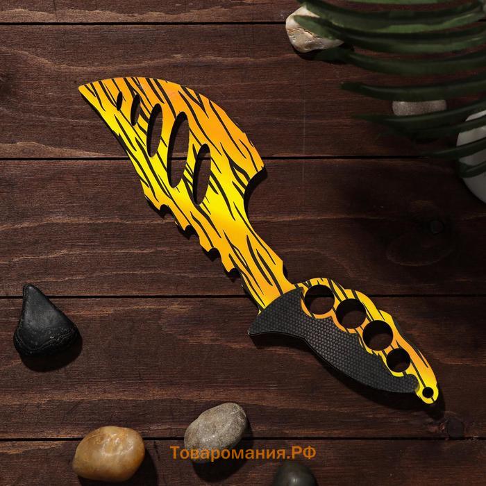 Сувенир деревянный «Топор», жёлтый леопард