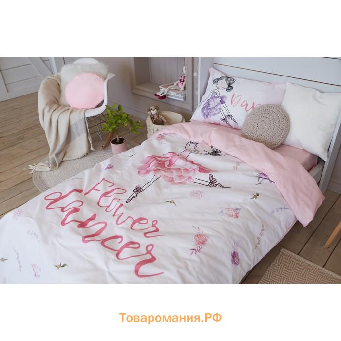 Постельное бельё «» 1.5 сп Flower dancer 143х215 см, 150х214 см, 50х70 см -1 шт,100% хлопок, бязь