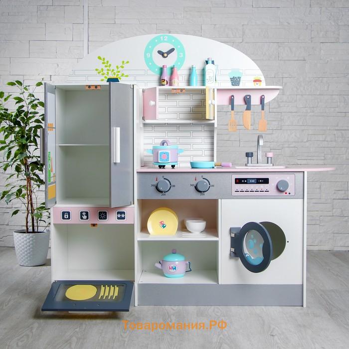 Игровой набор «Кухонный модуль «Счастье»» с деревянной посудой