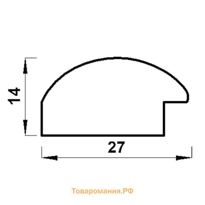 Рама для картин (зеркал) 30 х 40 х 2,7 см, пластиковая, Calligrata 6472, чёрная