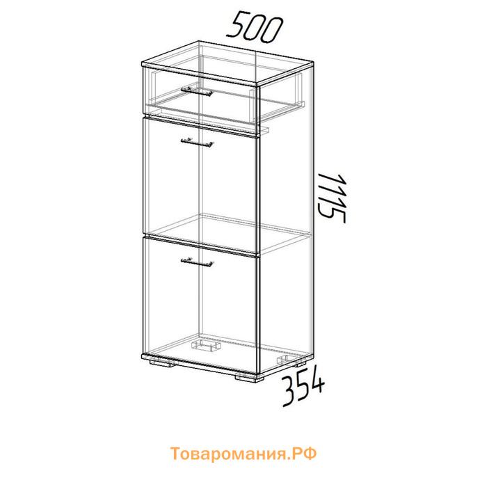 Тумба высокая Ника, 500х354х1115, Венге/Лоредо