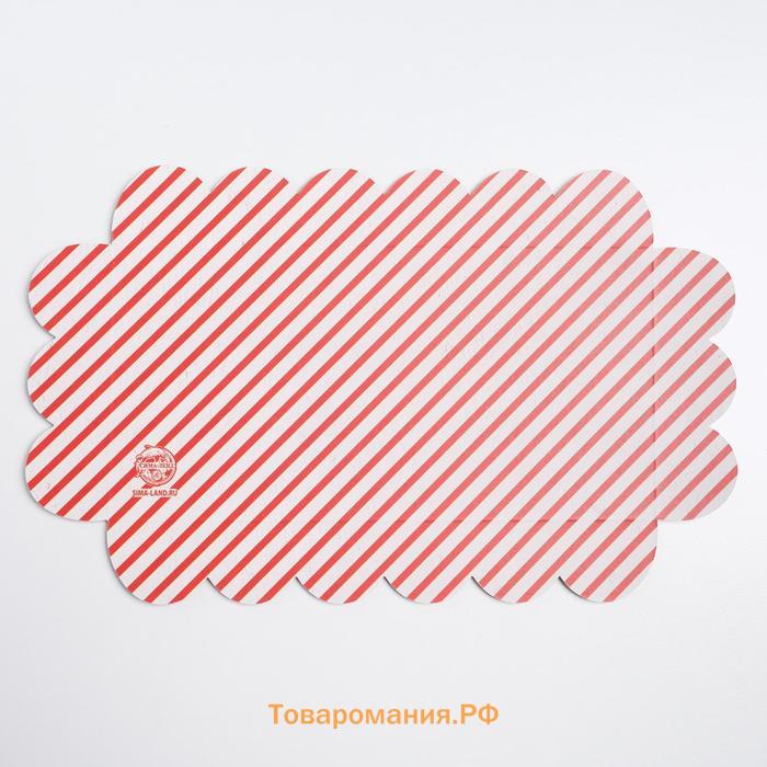 Коробка для кондитерских изделий с пластиковой крышкой «С Новым годом!», 10.5 х 21 х 3 см