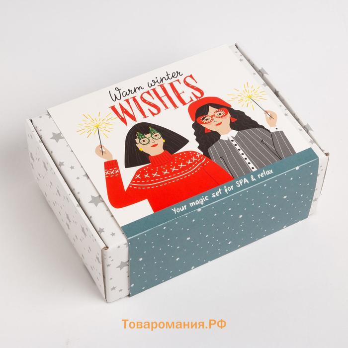 Новый год. Набор подарочный «Новый год: Warm winter wishes» полотенце и аксессуары