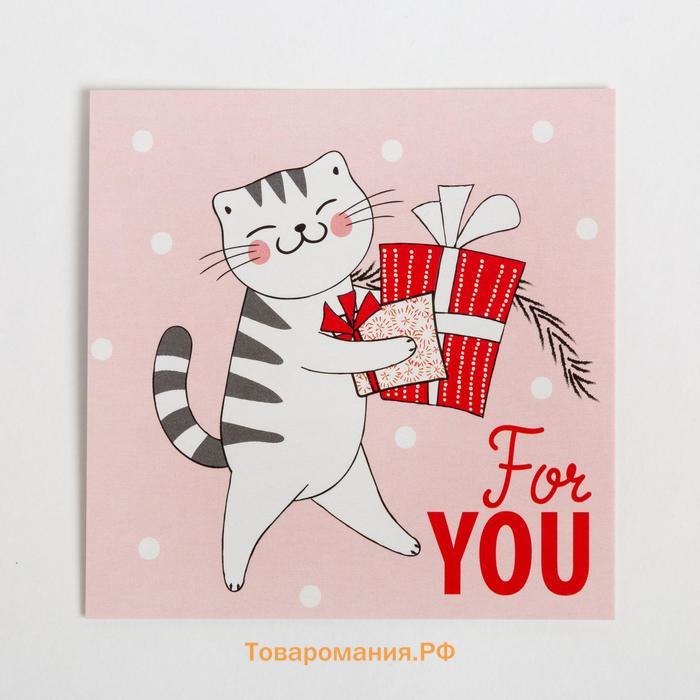 Новый год. Подарочный набор новогодний "Merry catmas" полотенце и акс