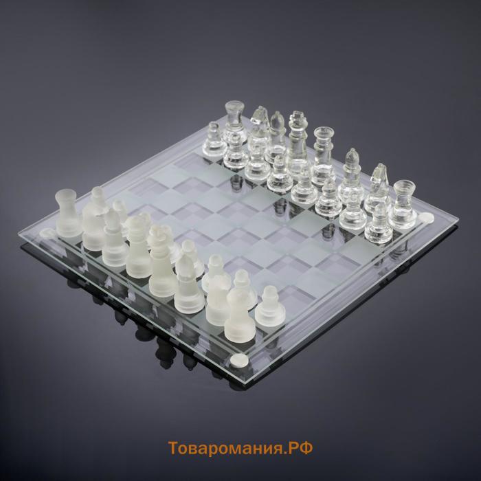 Шахматы сувенирные стеклянные «Кристалл» 24×24 см, доска и фигуры
