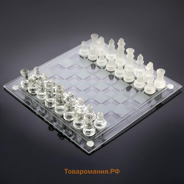 Шахматы сувенирные стеклянные «Кристалл» 24×24 см, доска и фигуры