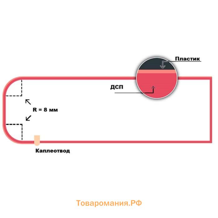 Столешница 800х600 26мм Дуб бунратти