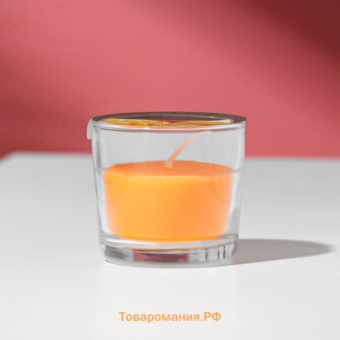 Свеча ароматическая в стакане АЛАНИЯ "Сочное манго", 5,5 см