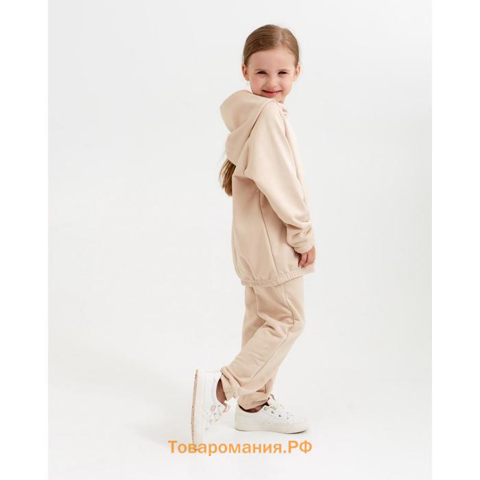 Костюм детский (худи, брюки) Casual Collection KIDS цвет бежевый, рост 104