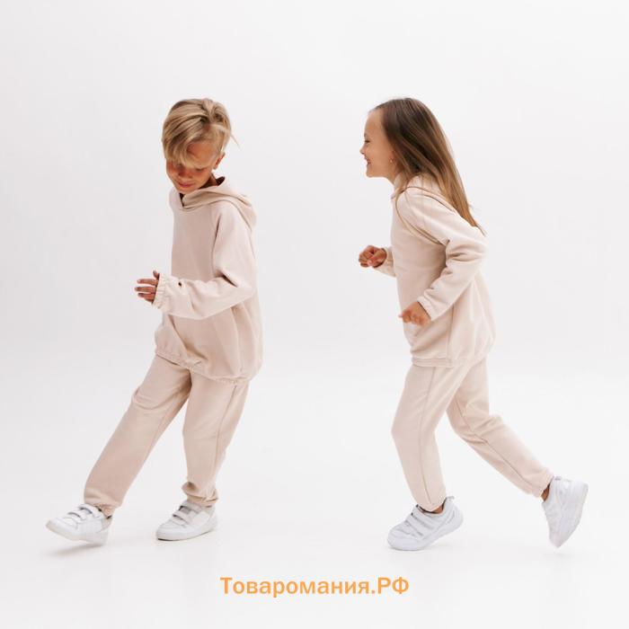 Костюм детский (худи, брюки) Casual Collection KIDS цвет бежевый, рост 104