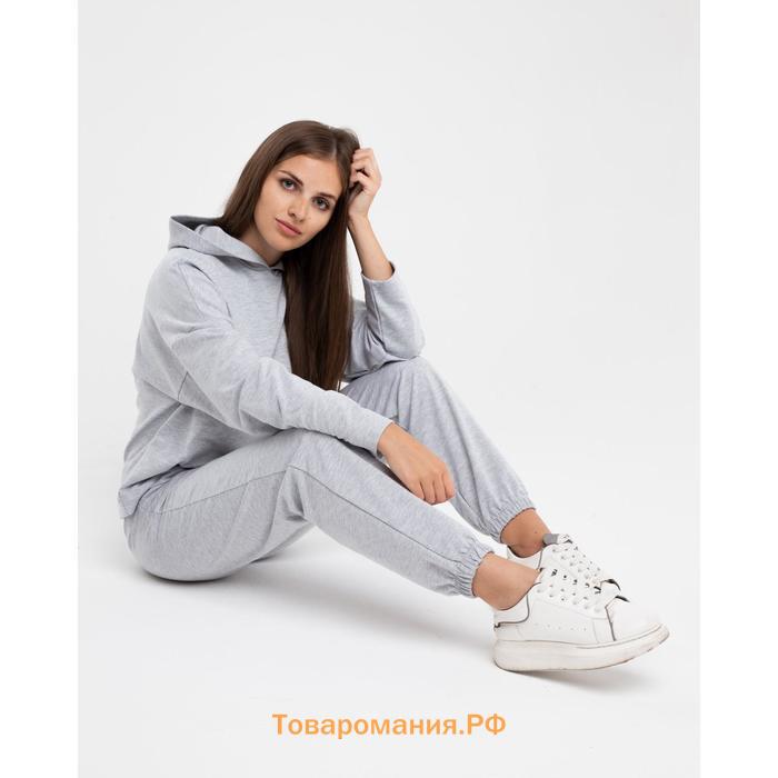 Спортивный костюм женский (толстовка и брюки) MIST, размер 48-50, цвет серый