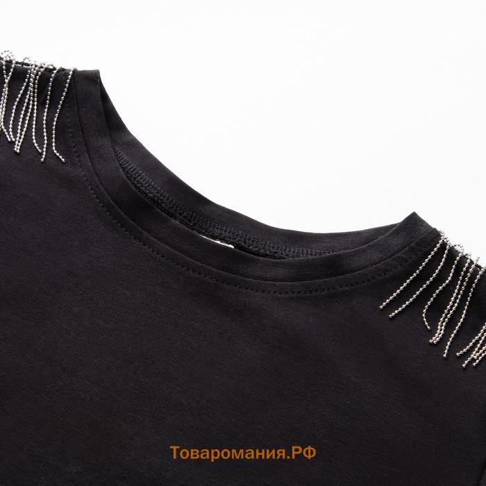 Новый год.Джемпер (боди) женский MINAKU: PartyDress цвет чёрный, размер 42