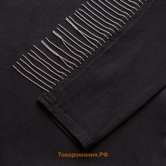 Новый год.Джемпер (боди) женский MINAKU: PartyDress цвет чёрный, размер 48