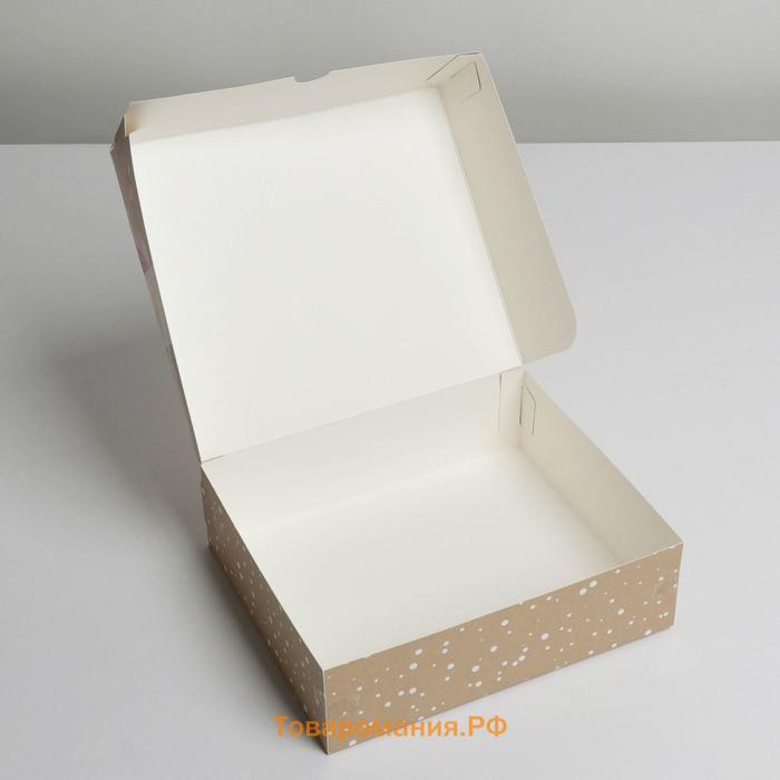 Коробка кондитерская, упаковка, «Поздравляю с 8 марта», 17 х 20 х 6 см