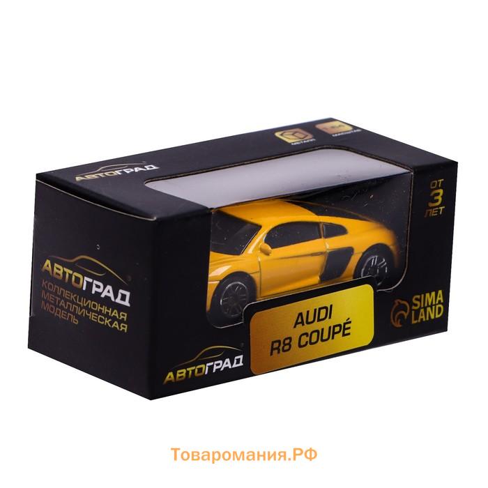 Машина металлическая AUDI R8 COUPE, 1:64, цвет жёлтый