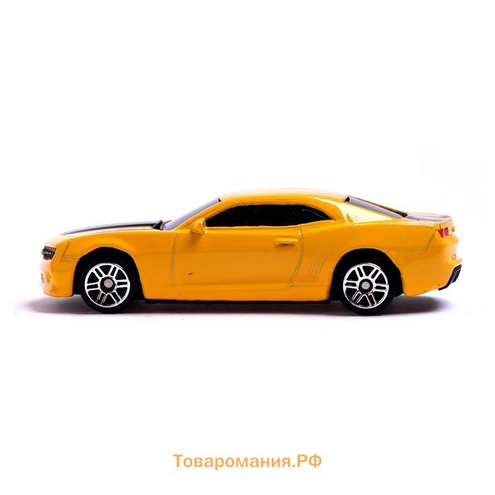 Машина металлическая CHEVROLET CAMARO, 1:64, цвет жёлтый