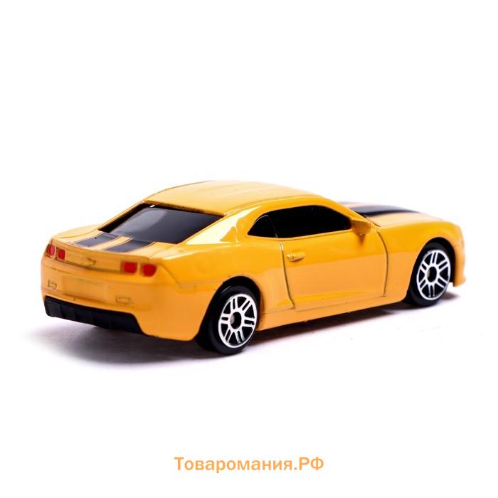 Машина металлическая CHEVROLET CAMARO, 1:64, цвет жёлтый