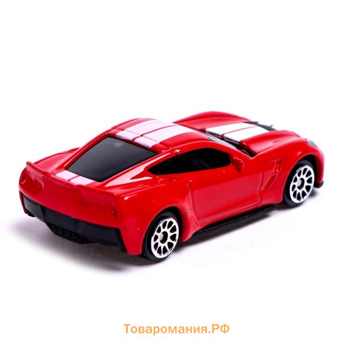 Машина металлическая CHEVROLET CORVETTE GRAND SPORT, 1:64, цвет красный