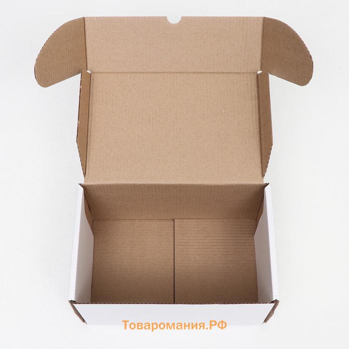 Коробка самосборная «Почтовая», белая, 30×20×15 см
