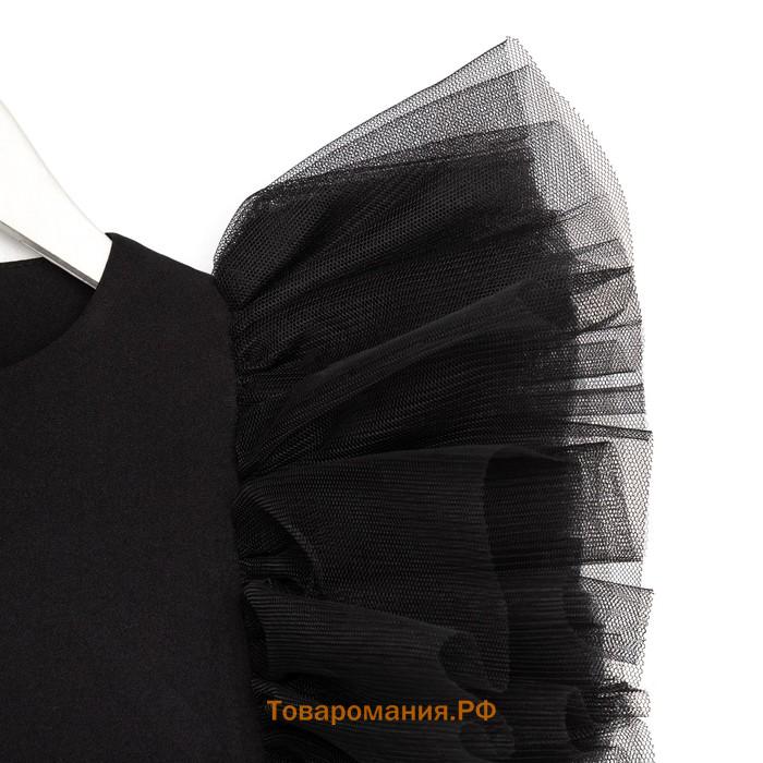 Новый год. Платье нарядное детское MINAKU: PartyDress цвет чёрный, рост 140