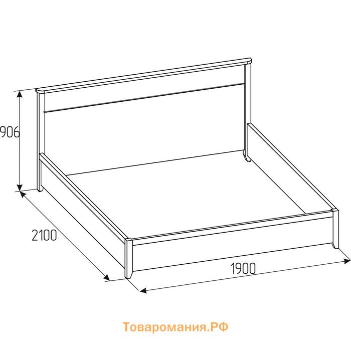 Кровать «Норвуд 31», 1800 × 2000 мм, без основания, цвет белый / орех шоколадный