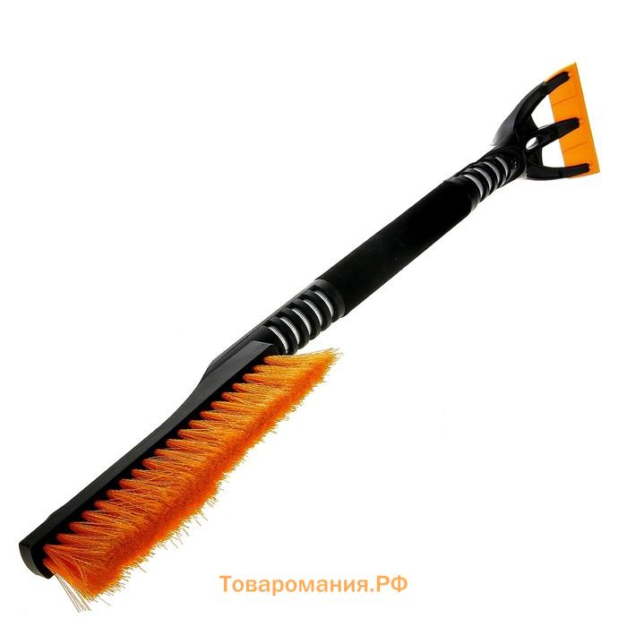 Щетка сметка TORSO, 60 см, со скребком, усиленная, МИКС