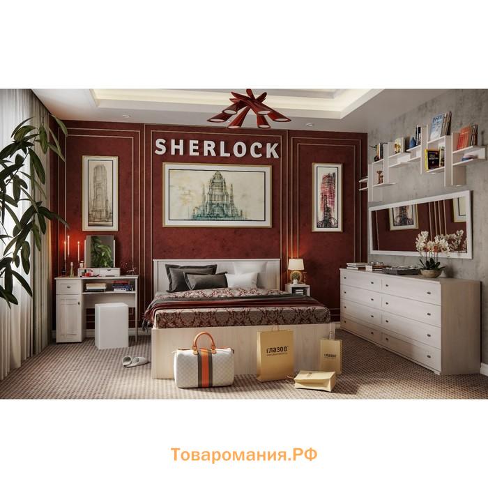 Кровать с подъёмным механизмом Sherlock 41.2, 1800 × 2000 мм, цвет ясень анкор светлый