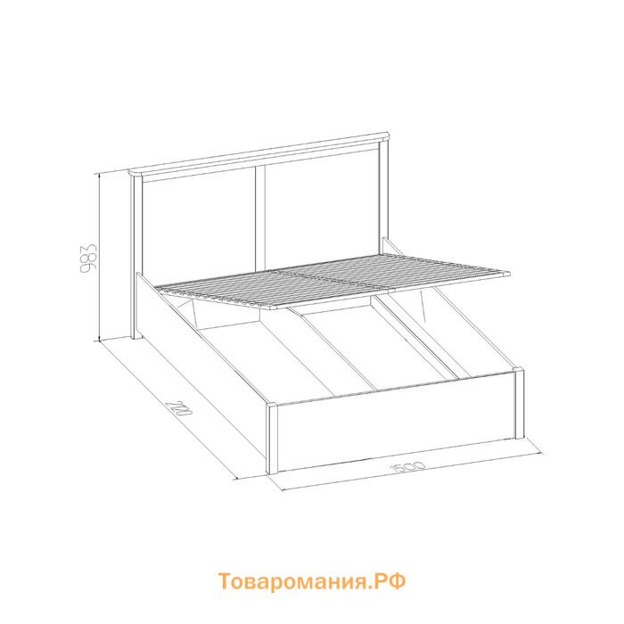 Кровать с подъёмным механизмом Sherlock 43.2, 1400 × 2000 мм, цвет дуб сонома