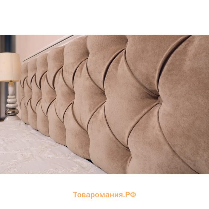 Кровать Люкс Paola 308 с ПМ, 1400 × 2000 мм, цвет ясень анкор светлый / brown grey патина