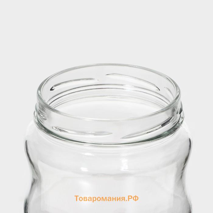 Банка для сыпучих продуктов Macro, 1.7 л, с пластиковой крышкой и ручкой, стекло