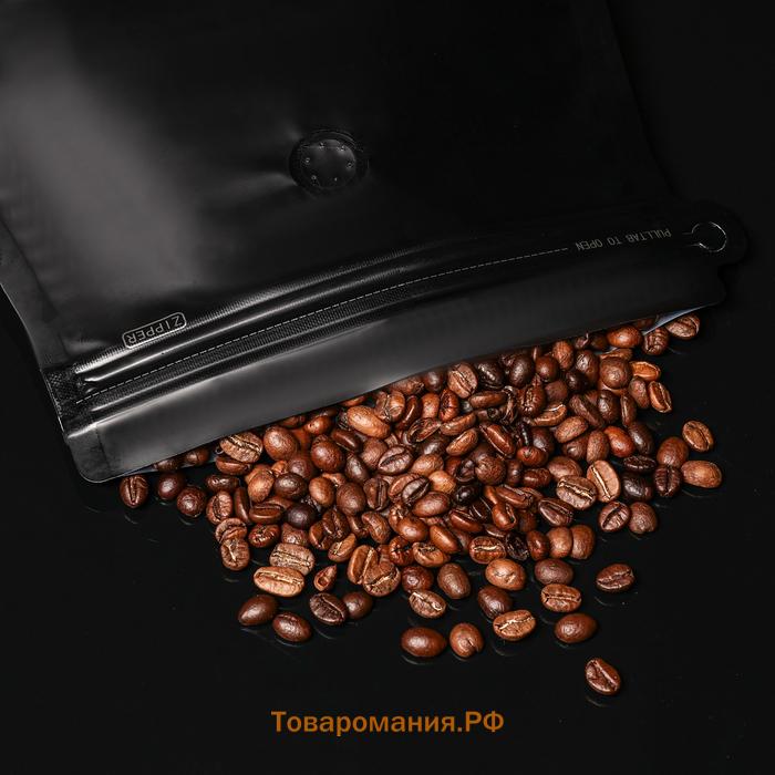 Пакет восьмишовный с замком, чёрный,17.5 х (19.5×22.5) х 4.5