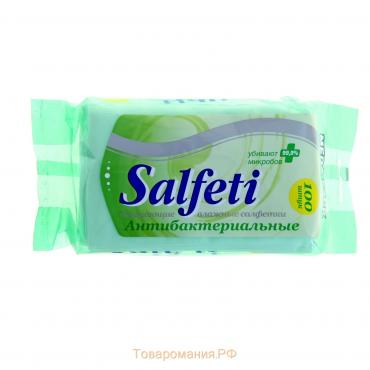 Влажные салфетки Salfeti, антибактериальные, 100 шт.