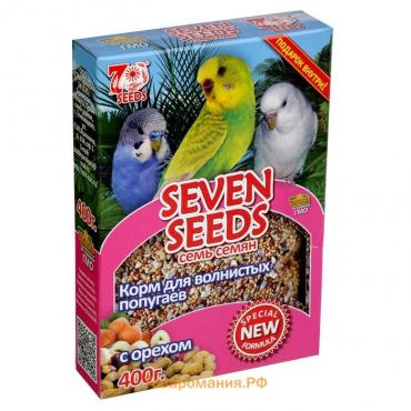 Корм Seven Seeds Special для волнистых попугаев, с орехом, 400 г