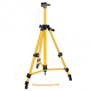 Мольберт телескопический, тренога, металлический, жёлтый, размер 51 - 153 см