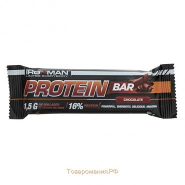 Россия "IRONMAN" Батончик "Protein Bar" с коллагеном, 50 г (Шоколад / тёмная глазурь)