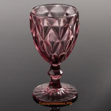 Бокал для вина Magistro «Круиз», 250 мл, 8×15.3 см, стекло, розовый