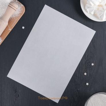 Рисовая бумага для украшения кондитерских изделий, 30×21×0,1 см, цвет белый