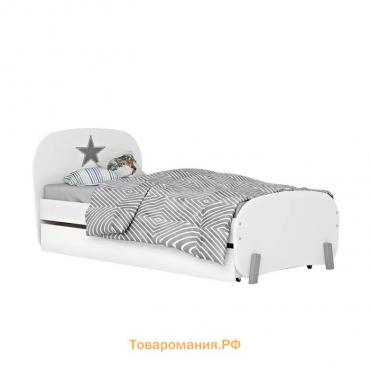 Кровать детская Polini kids Mirum 1915 c ящиком, цвет белый